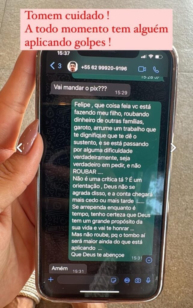 Após tentativa de golge, Esposa de Sorocaba repreende criminoso