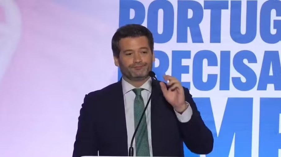 André Ventura, líder do partido de direita Chega, em Portugal