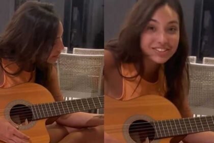 Ex-BBB Vanessa Lopes encanta internautas ao aparecer cantando e tocando violão: 'Que voz linda'