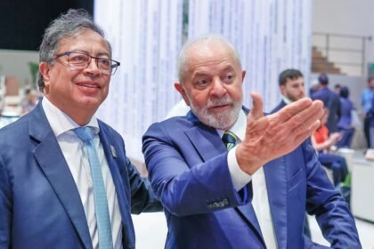 Em sua visita à Colômbia, Lula vai discutir as eleições na Venezuela com o mandatário colombiano, Gustavo Petro, assunto que preocupa os dois presidentes — Foto: Ricardo Stuckert / PR
