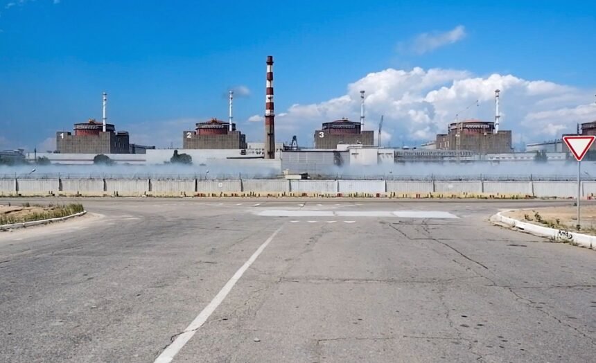 Usina nuclear de Zaporizhzhia — Foto: Serviço de Imprensa do Ministério da Defesa da Rússia via AP