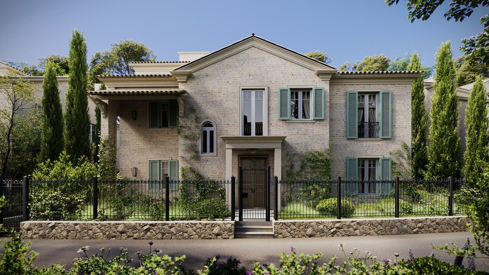 Casa Magnólia, em Cidade Jardim, tem arquitetura clássica — Foto: THREE DI/DIVULGAÇÃO