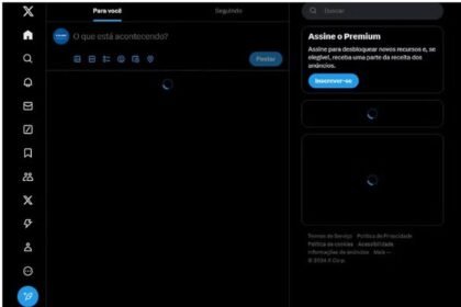 Apesar de o template do X ainda aparecer, já não é exibida mais nenhuma atualização na página — Foto: Reprodução